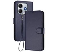 GOGME Coque pour Xiaomi Redmi Note 14 4G, Étui Housse Portefeuille en Cuir Premium avec Fermeture Magnétique, Porte-Cartes, Support et Dragonne - Bleu