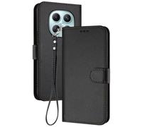 GOGME Coque pour Xiaomi Redmi Note 15 4G, Étui Housse Portefeuille en Cuir Premium avec Fermeture Magnétique, Porte-Cartes, Support et Dragonne - Noir