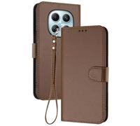 GOGME Coque pour Xiaomi Redmi Note 15 4G, Étui Housse Portefeuille en Cuir Premium avec Fermeture Magnétique, Porte-Cartes, Support et Dragonne - Marron