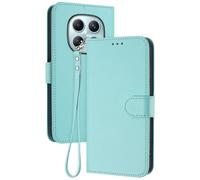 GOGME Coque pour Xiaomi Redmi Note 15 5G / Poco M8 5G, Étui Housse Portefeuille en Cuir Premium avec Fermeture Magnétique, Porte-Cartes, Support et Dragonne - Menthe