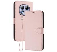 GOGME Coque pour Xiaomi Redmi Note 15 Pro 4G, Étui Housse Portefeuille en Cuir Premium avec Fermeture Magnétique, Porte-Cartes, Support et Dragonne - Rose