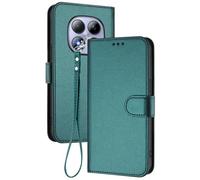 GOGME Coque pour Xiaomi Redmi Note 15 Pro 5G, Étui Housse Portefeuille en Cuir Premium avec Fermeture Magnétique, Porte-Cartes, Support et Dragonne - Vert Foncé