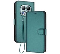 GOGME Coque pour Xiaomi Redmi Note 15 Pro+ Plus 5G / Poco M8 Pro 5G, Étui Housse Portefeuille en Cuir Premium avec Fermeture Magnétique, Porte-Cartes, Support et Dragonne - Vert Foncé