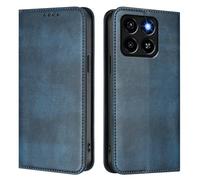 GOGME Coque pour ZTE Blade A35 / A55, Étui Portefeuille en Cuir avec Protection RFID, Housse de Protection avec Support et Fentes pour Cartes - Bleu