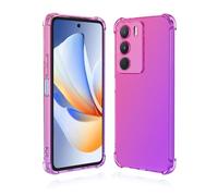 GOGME Couleur Dégradée Coque pour Realme Note 70T 4G, Transparent Silicone TPU [Antichoc Bumper] Housse, Shock-Absorption et Anti-Rayures Étui. (Rose/Purple)