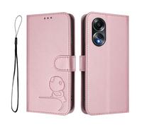 GOGME Design Panda Coque Portefeuille en Cuir pour Oppo A58 4G avec Porte-Cartes, Anti-RFID, Support Multi-Angle & Protection Intégrale - Rose