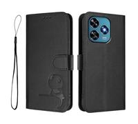 GOGME Design Panda Coque Portefeuille en Cuir pour Oukitel C51 avec Porte-Cartes, Anti-RFID, Support Multi-Angle & Protection Intégrale - Noir