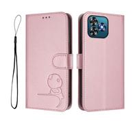 GOGME Design Panda Coque Portefeuille en Cuir pour Oukitel C53 avec Porte-Cartes, Anti-RFID, Support Multi-Angle & Protection Intégrale - Rose