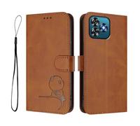 GOGME Design Panda Coque Portefeuille en Cuir pour Oukitel C53 avec Porte-Cartes, Anti-RFID, Support Multi-Angle & Protection Intégrale - Marron
