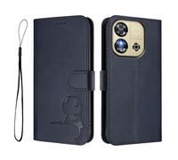 GOGME Design Panda Coque Portefeuille en Cuir pour Oukitel C57 Pro / C57S avec Porte-Cartes, Anti-RFID, Support Multi-Angle & Protection Intégrale - Bleu