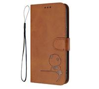 GOGME Design Panda Coque Portefeuille en Cuir pour Oukitel C60 / C60 Pro avec Porte-Cartes, Anti-RFID, Support Multi-Angle & Protection Intégrale - Marron