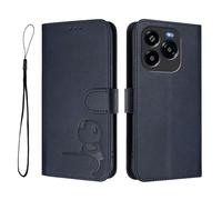 GOGME Design Panda Coque Portefeuille en Cuir pour Oukitel C65 / C65 Pro avec Porte-Cartes, Anti-RFID, Support Multi-Angle & Protection Intégrale - Bleu