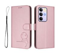 GOGME Design Panda Coque Portefeuille en Cuir pour Realme C85 5G avec Porte-Cartes, Anti-RFID, Support Multi-Angle & Protection Intégrale - Rose