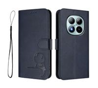 GOGME Design Panda Coque Portefeuille en Cuir pour Xiaomi Redmi Note 15 Pro+ Plus 5G / Poco M8 Pro 5G avec Porte-Cartes, Anti-RFID, Support Multi-Angle & Protection Intégrale - Bleu