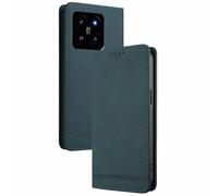 GOGME Étui Portefeuille en Cuir pour Blackview Wave 8/Blackview Wave 8C - Coque Magnétique avec Blocage RFID et Housse Stand Anti-Choc - Vert Foncé