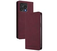 GOGME Étui Portefeuille en Cuir pour Cubot A40 - Coque Magnétique avec Blocage RFID et Housse Stand Anti-Choc - Rouge Vin