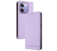 GOGME Étui Portefeuille en Cuir pour Oppo A40 4G - Coque Magnétique avec Blocage RFID et Housse Stand Anti-Choc - Violet Clair