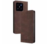 GOGME Étui Portefeuille en Cuir pour Oukitel C51 - Coque Magnétique avec Blocage RFID et Housse Stand Anti-Choc - Marron