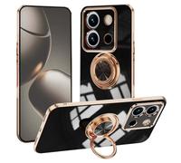 GOGME Placage Coque pour Xiaomi Redmi Note 13 Pro+ Plus 5G Étui, Ultra Mince Anti-Choc Housse Bumper, Étui de Protection TPU Robuste Résistant Aux Rayures. Noir