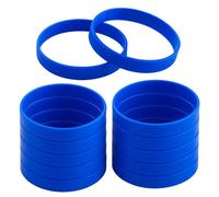 GOGO 12 Pièces Ensemble de Bracelets en Silicone pour Adulte - Bandes en Caoutchouc Assorties, Bijoux Cadeaux, Sport - Bleu Royal