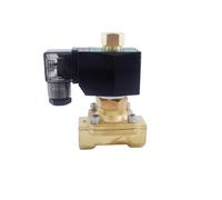 GOGO 2 Way Brass Water Normally Open Solenoid Valve 220V AC 3/8 Inch Orifice 10mm Zero Pressure Start With Plug Type(DC12V)