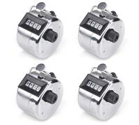 GOGO 4 Pièces Compteur Manuel à 4 Chiffres Compteur de Tour, clicker mécanique Manuel pour Sport Golf Compte de Pas