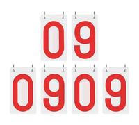 GOGO 6 Pièces Tableau de Bord Sportif 0-9, Sports Tableau Scoreboard 3 1/8 x 5 1/2 Pouces Score Flipper Tableaux