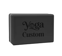 GOGO Bloc de yoga personnalisé de 22,9 x 15,2 x 7,6 cm, brique de yoga en mousse EVA noir/blanc gravée à haute densité pour salle de gym, pilates, studio de méditation