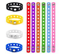 GOGO Lot de 10 Adultes Bracelets En Silicone Réglables pour Chaussures Charmes Bracelet En Caoutchouc Bandes Élastiques