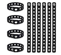 GOGO Lot de 10 Adultes Bracelets En Silicone Réglables pour Chaussures Charmes Bracelet En Caoutchouc Bandes Élastiques