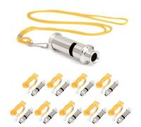 GOGO Lot de 10 Sifflets de Police en métal pour Guides Scouts, Sifflets de Survie d'urgence