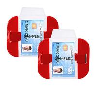 GOGO Lot de 2 Porte-badges SIA haute visibilité Porte-badge brassard