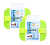 GOGO Lot de 2 Porte-badges SIA haute visibilité Porte-badge brassard