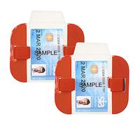 GOGO Lot de 2 Porte-badges SIA haute visibilité Porte-badge brassard