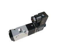 GOGO Pneumatic Solenoid Valve 3V410-15 Port 1/2 Inch BSP 220V AC 3 Way Air Control Valve With Plug Type Red LED Light(12V)