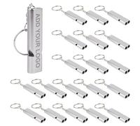 GOGO Sifflet personnalisé en Aluminium gravé au Laser, 20 pièces, sifflet d'urgence de sécurité pour randonnée en Plein air, Camping, Chasse, pêche