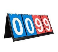 GOGO Tableau de Score Sportif à 4 Chiffres, Tableau de Bord Sportif Scoreboard Portable Score Flipper 0-99 pour Volley-Ball/Basket-Ball/Tennis de Table