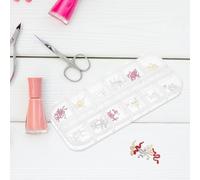 Gogogmee 1 Boîte Charms à Ongles Forme de Serpent Décorations Vintage pour Art des Ongles Bijoux Boîte à Accessoires pour Manucure
