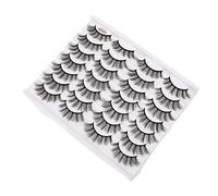 Gogogmee 1 boîte Faux Cils Naturels Faits Main Volume Courbé et Fibres Fines Maquillage Rapide pour Yeux Élégants pour Usage Quotidien et Professionnel