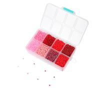 Gogogmee 1 boîte Lot de Perles Rondes Colorées pour Fabrication Bijoux Perles de Rocaille Mixtes pour Bracelets Loisirs Créatifs et Accessoires DIY