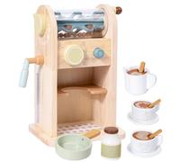 Gogogmee 1 Ensemble Machine à Café Bois pour Garçon Fille de Simulation de Cuisine de Jeu de Rôle avec Machine à Café Bois pour Développer Les Compétences Cognitives et Sociales