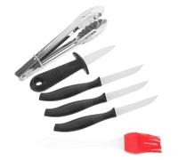 Gogogmee 1 Ensemble Outils de Barbecue Acier Inoxydable Kit Complet de Pince Spatule Outil Ouverture Huîtres Accessoires de Camping pour Grillades Extérieur