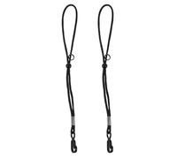 Gogogmee 1 paire de dragonnes réglables pour de ski - Cordes de sécurité anti-perte pour d'hiver, idéales pour les sports de neige en extérieur (noir)