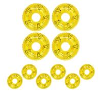 Gogogmee 10 Mini Bouées de Natation en PVC Jaune Accessoires Photo Décoratifs pour Maison Miniature Jouets Miniatures et Décoration de Poupée