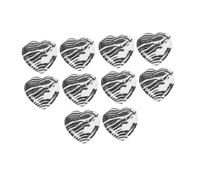 Gogogmee 10 Pièces Blocs turquoise d'amour parure en fabriquer des pierres turquoises coeur artisanat pierre à sculpter disposition scène orner Noir