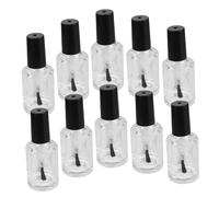 Gogogmee 10 Pièces Bouteilles Vernis à Ongles Rechargeables avec Bouchon Pinceau Transparent pour Huile Cuticule Voyage et Échantillons Nail Art Usage Salon et Maison
