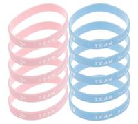 Gogogmee 10 pièces Bracelets Silicone Party Gender Reveal et Léger Team Garçon et Fille pour Fête Prénatale et Shower