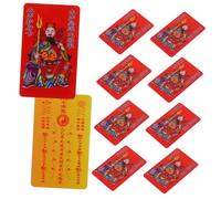 Gogogmee 10 Pièces Cartes Amulettes Tai Sui Légères pour Année Serpent Décoration Traditionnelle Bouddhiste Protection Feng Shui pour Porte Poche