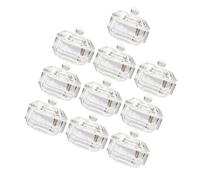Gogogmee 10 pièces Crystal Pen Wash Cups With Lid Durable Plastic Nail Art Tool For Manicure And Portable Household Use