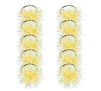 Gogogmee 10 Pièces Élastiques pour Filles à Paillettes Colorées Brillants avec Pompons pour Chevelures Quotidiennes ou Festives